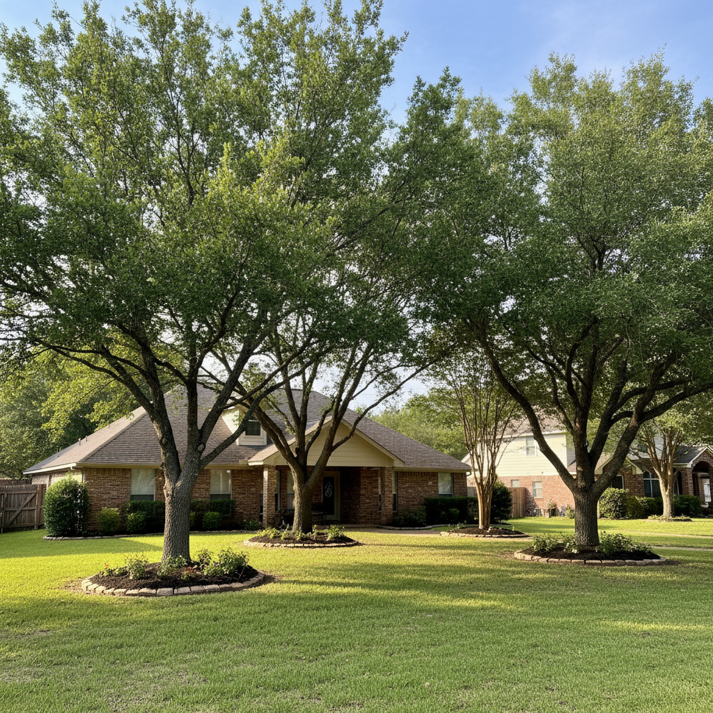 Completed tree health & care work at a residential property in Orange, TX