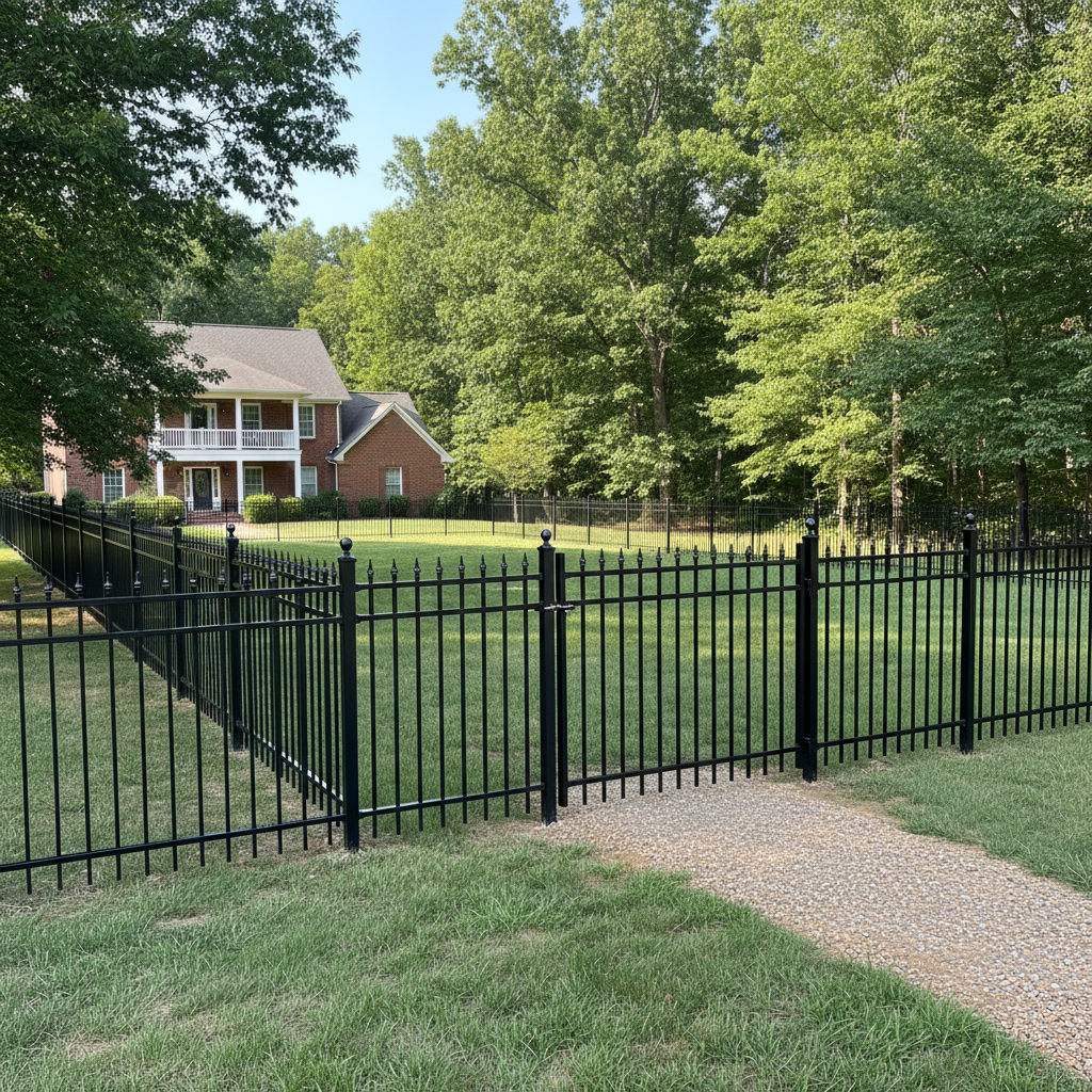 Completed ornamental iron fencing work at a residential property in Loudon, TN