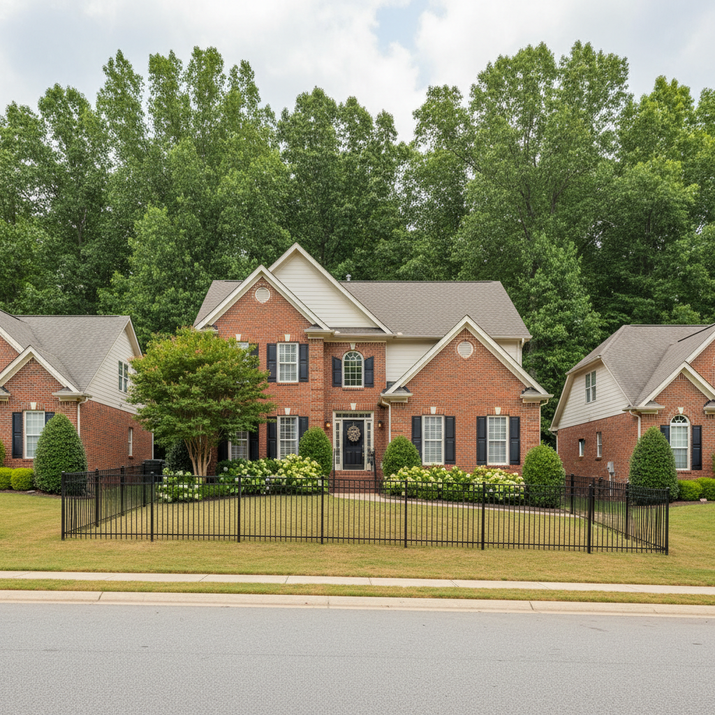 Completed ornamental iron fencing work at a residential property in Rockford, TN