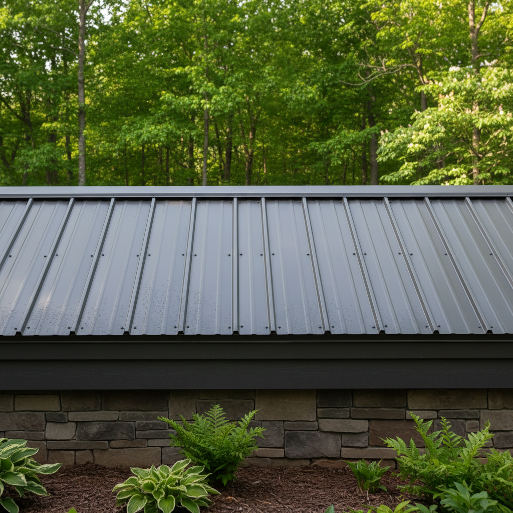 Completed metal siding work at a residential property in Sevierville, TN