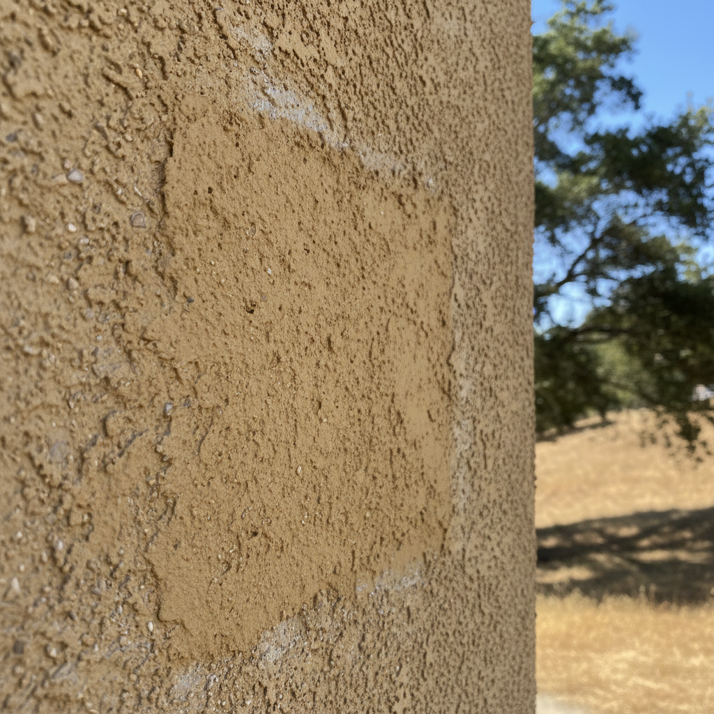 Completed stucco repair work at a residential property in Saratoga, CA