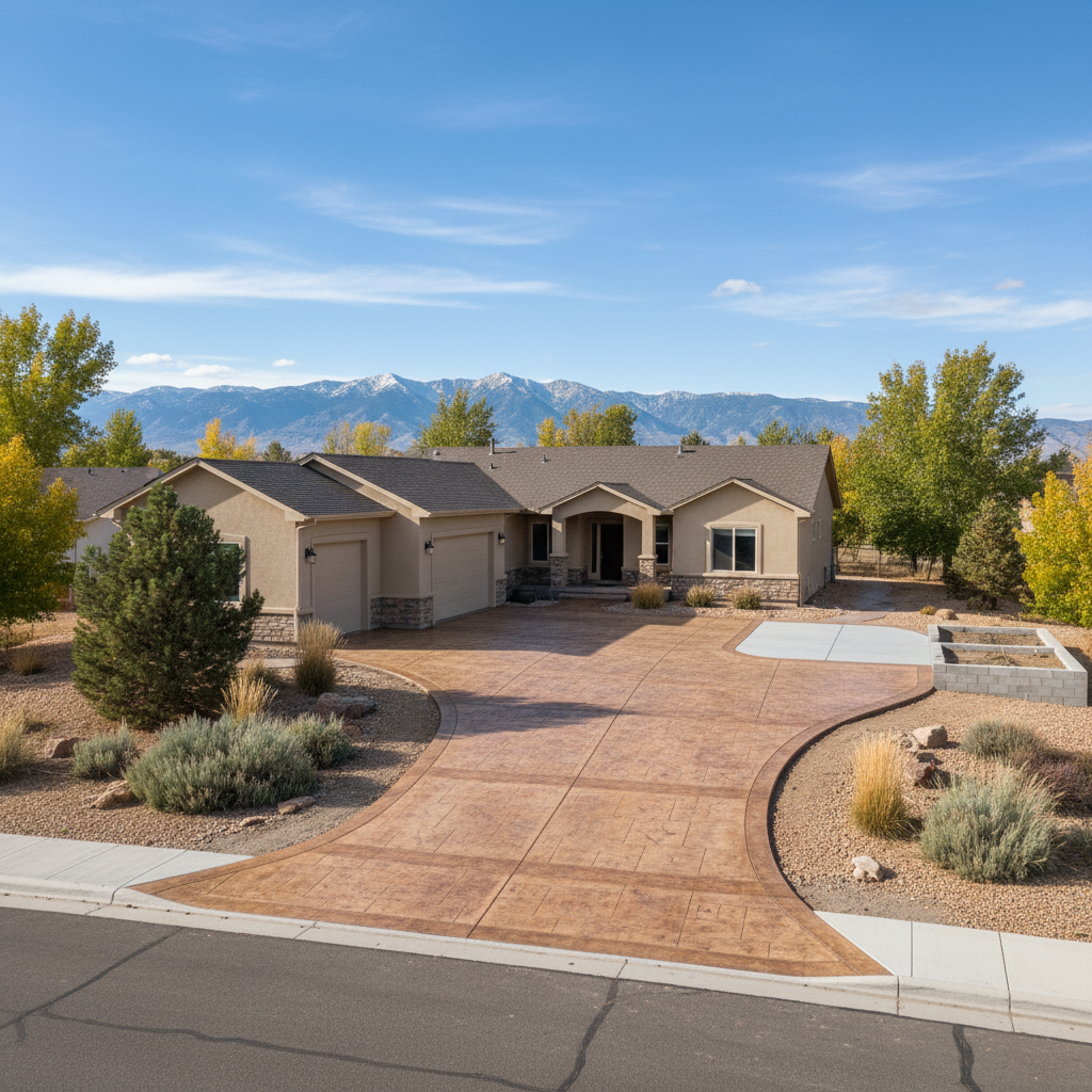 Completed concrete installation work at a residential property in Ogden, UT