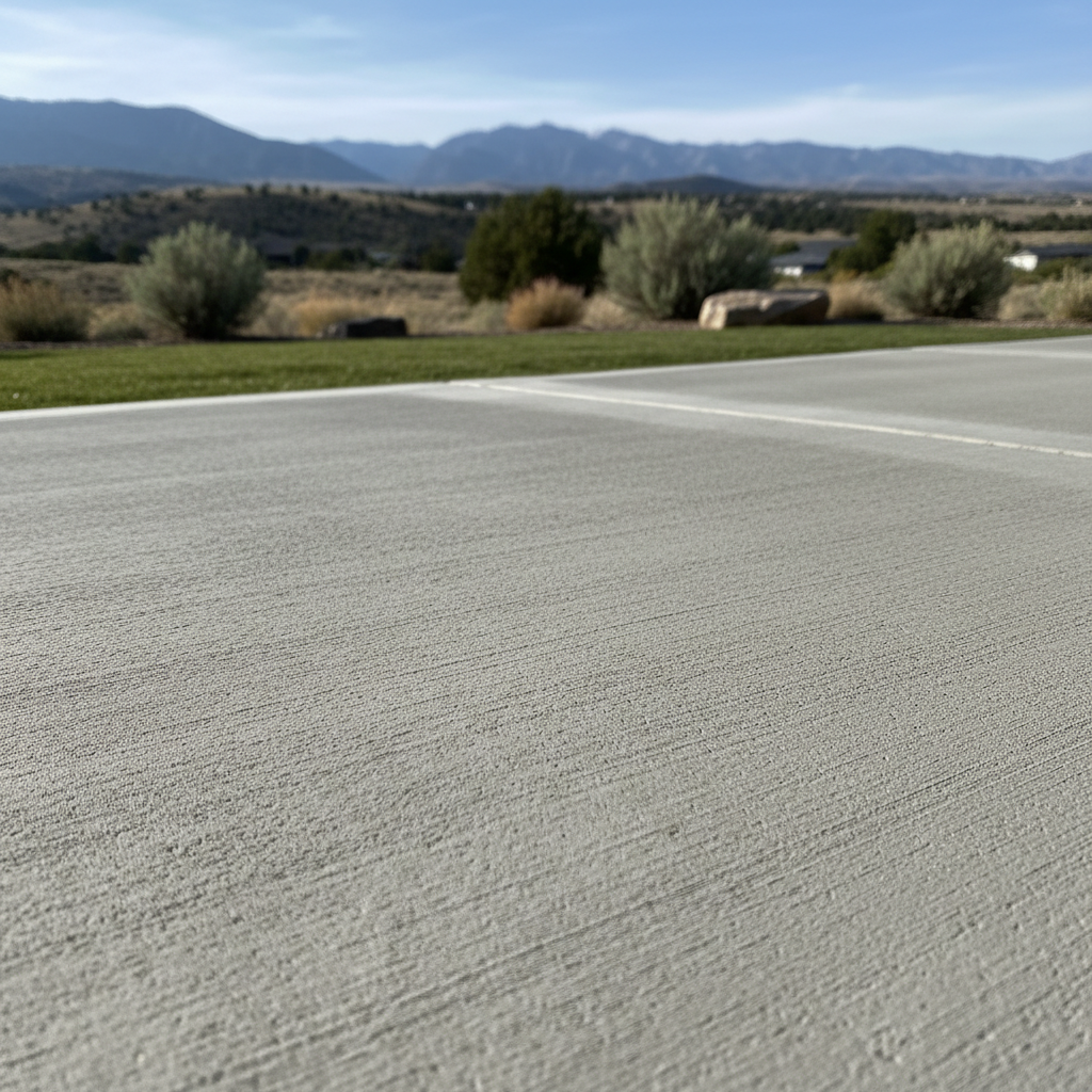 Completed concrete flatwork work at a residential property in Ogden, UT