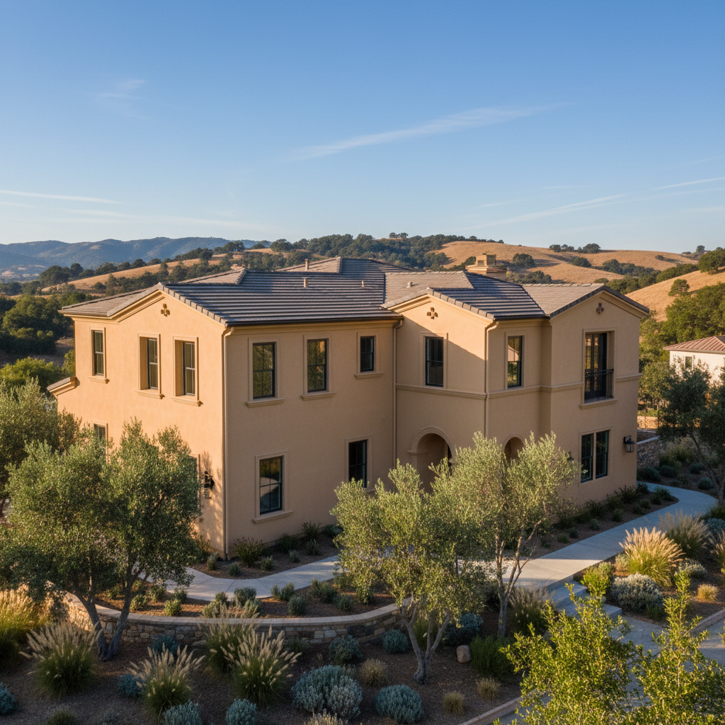 Completed commercial stucco work at a residential property in Saratoga, CA