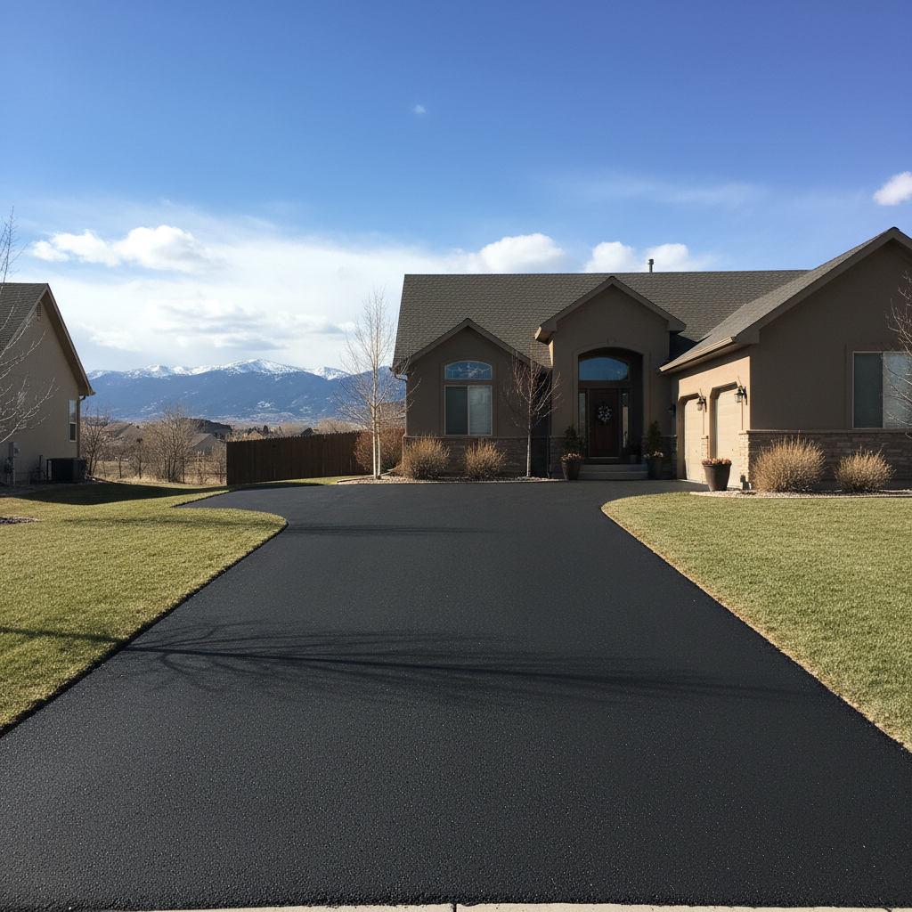 Completed residential asphalt work at a residential property in Thornton, CO