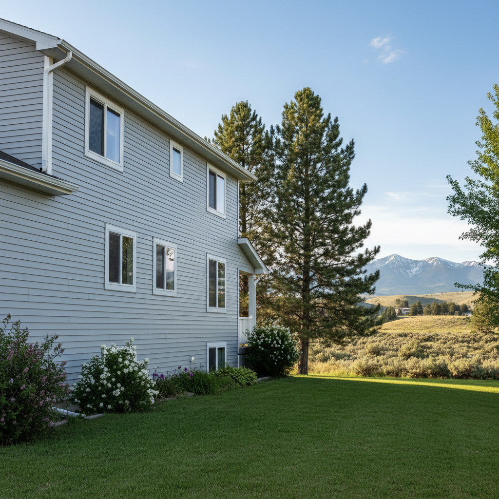 Completed siding cleaning work at a residential property in Great Falls, MT