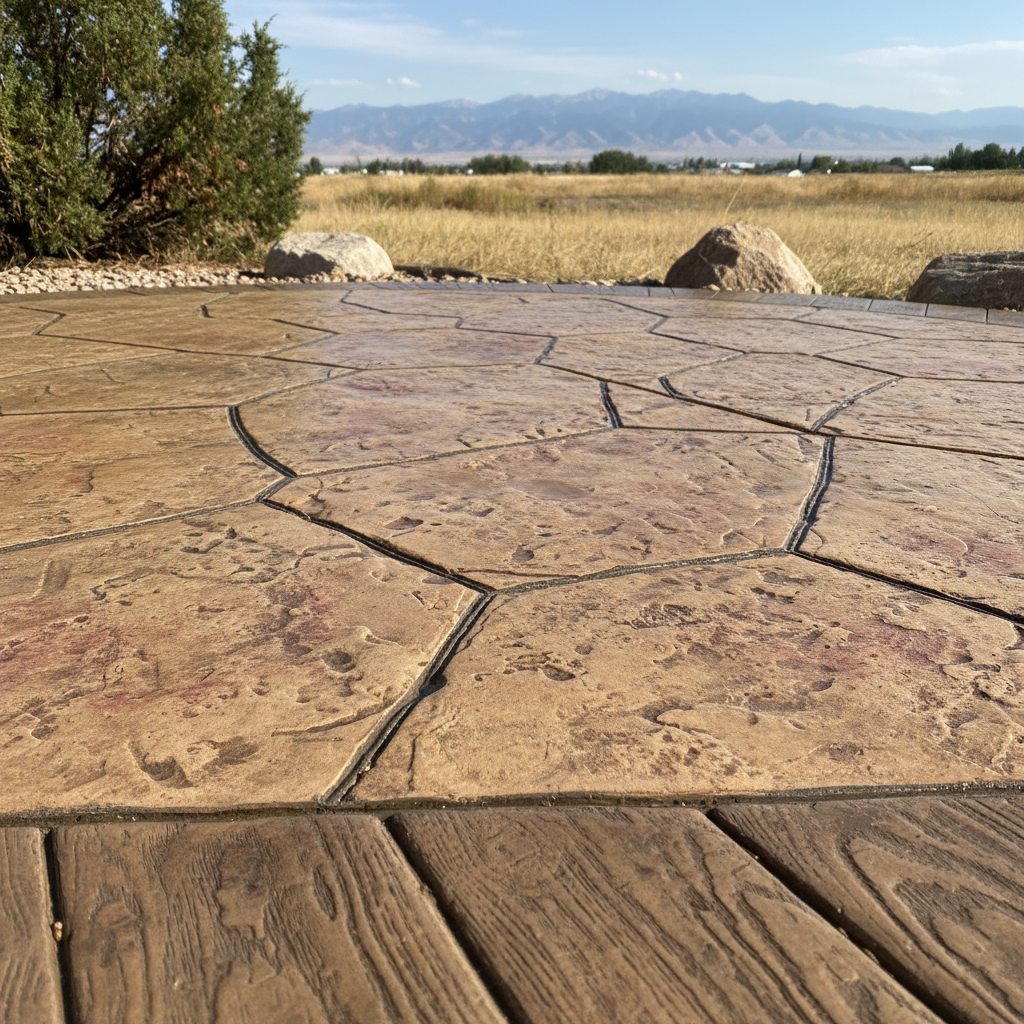Completed decorative concrete work at a residential property in Ogden, UT