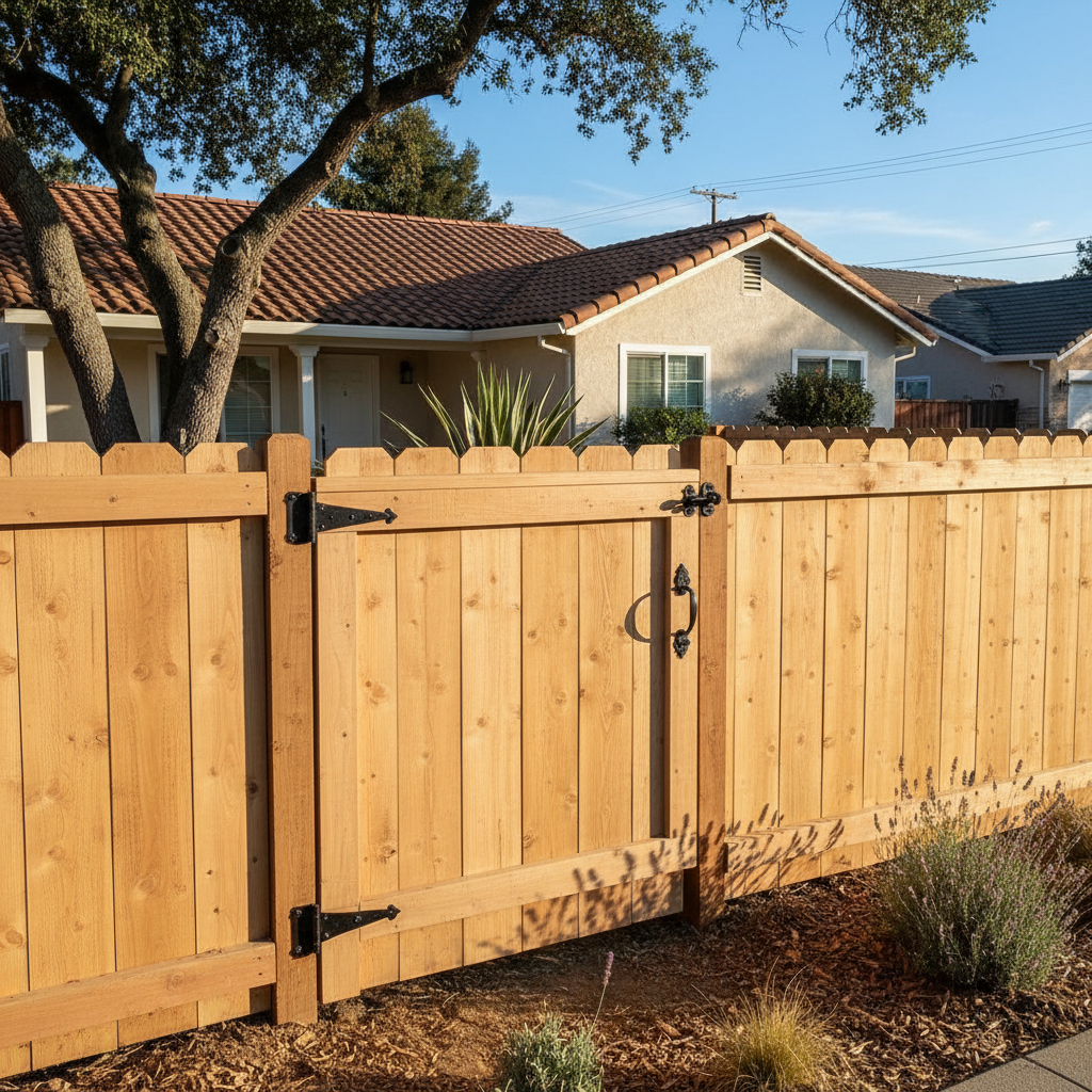 Completed gate installation work at a residential property in Vallejo, CA
