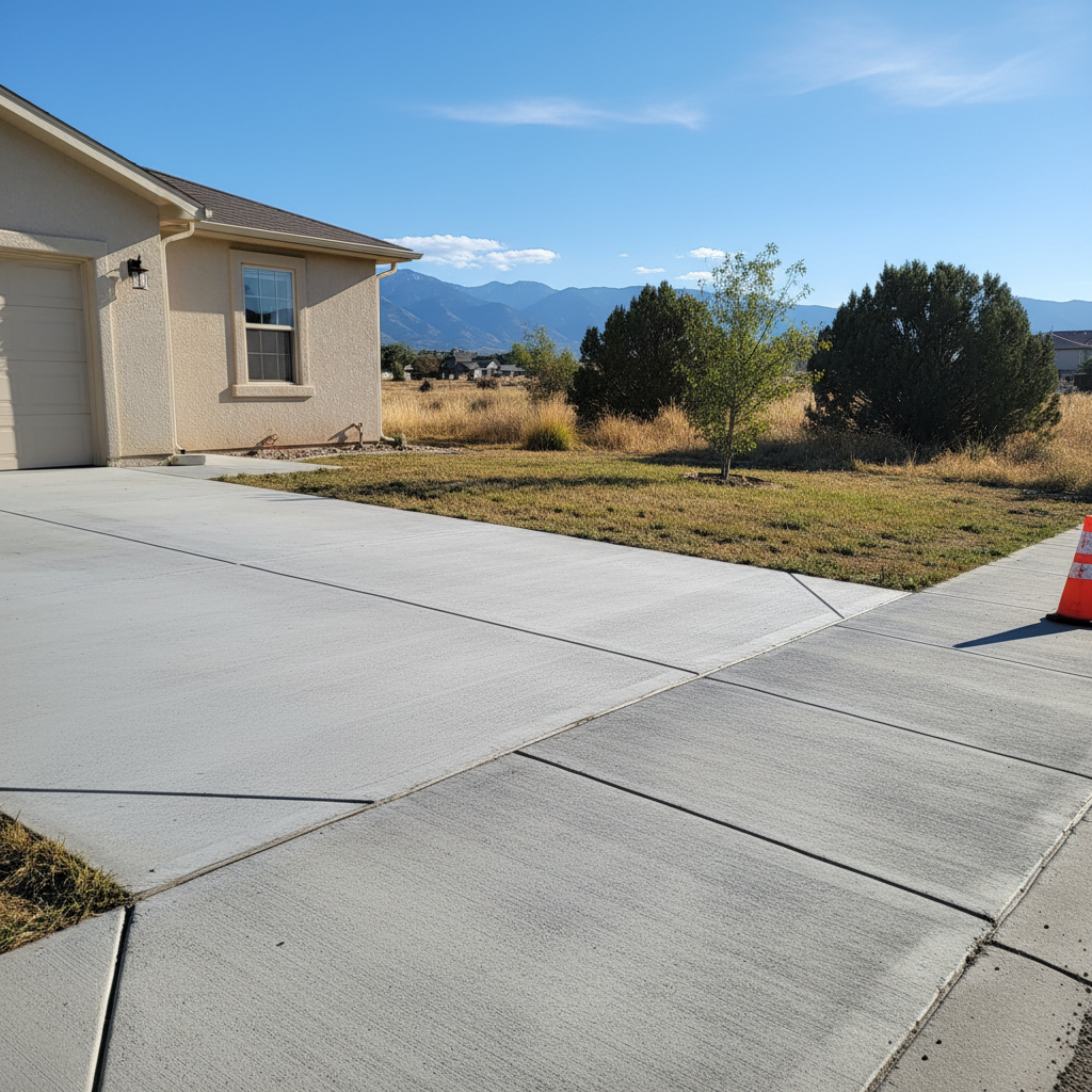 Completed concrete repair work at a residential property in Ogden, UT