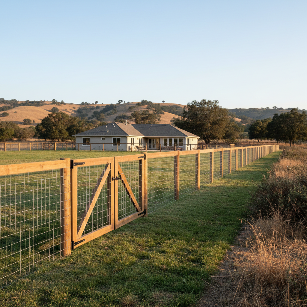 Completed farm fencing work at a residential property in Vallejo, CA