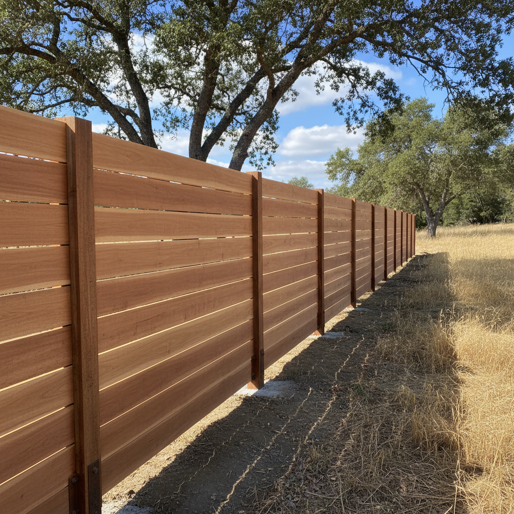 Completed fence repair work at a residential property in American Canyon, CA