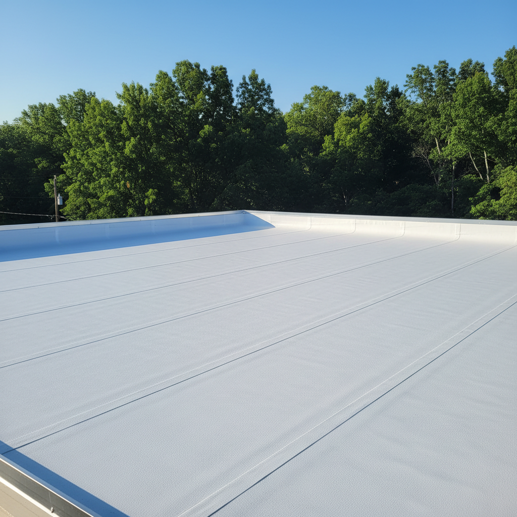 Completed commercial tpo roofing work at a residential property in Louisburg, NC