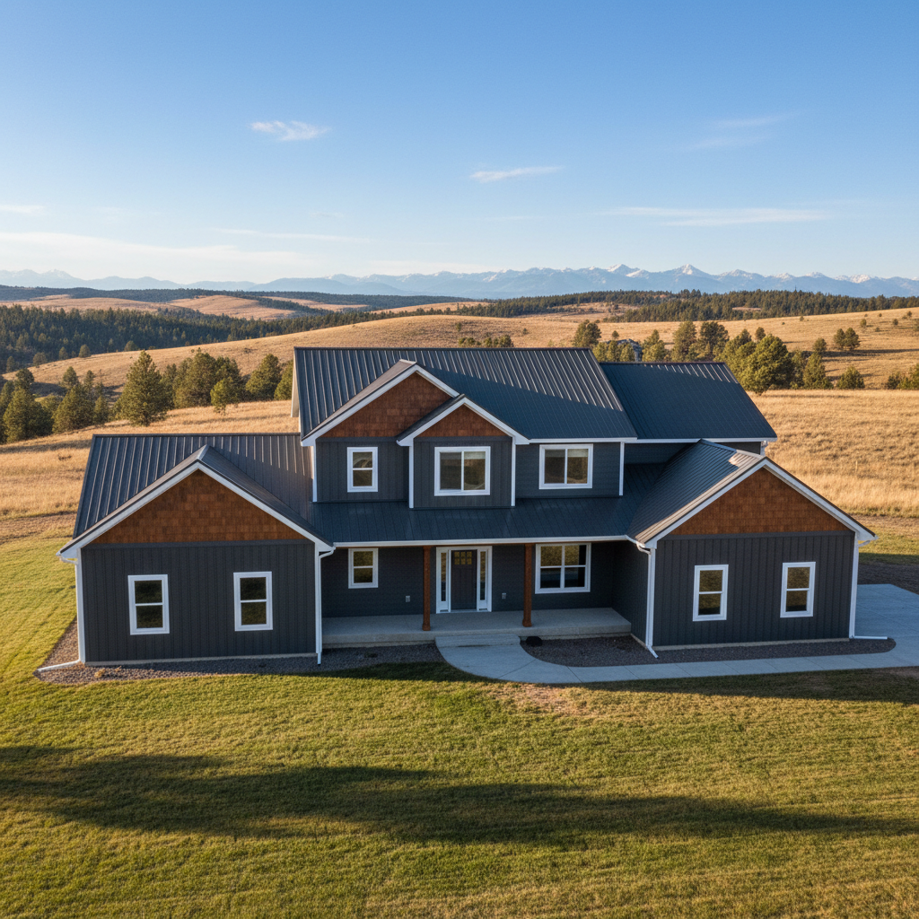 Completed metal siding work at a residential property in Great Falls, MT