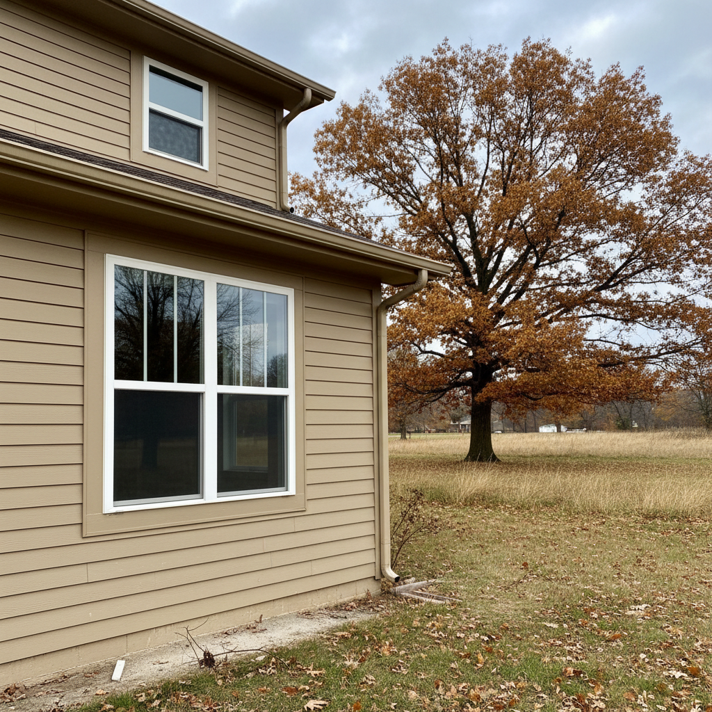 Completed storm window installation work at a residential property in Pittsburg, KS