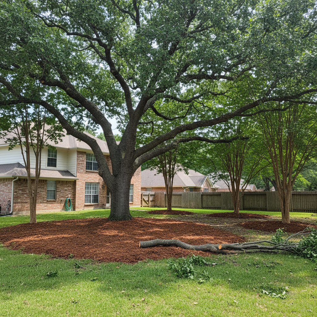 Completed tree health & care work at a residential property in Huffman, TX