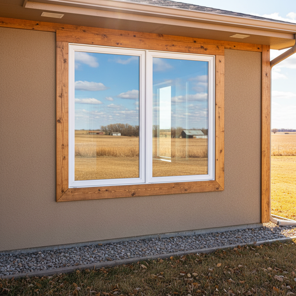 Completed double-pane window installation work at a residential property in Great Bend, KS