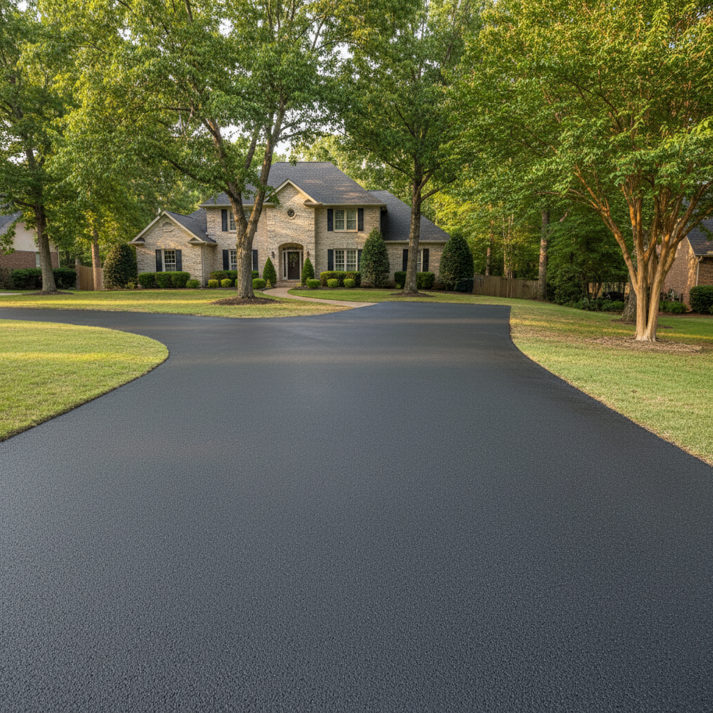 Completed slurry coating work at a residential property in Tuscaloosa, AL