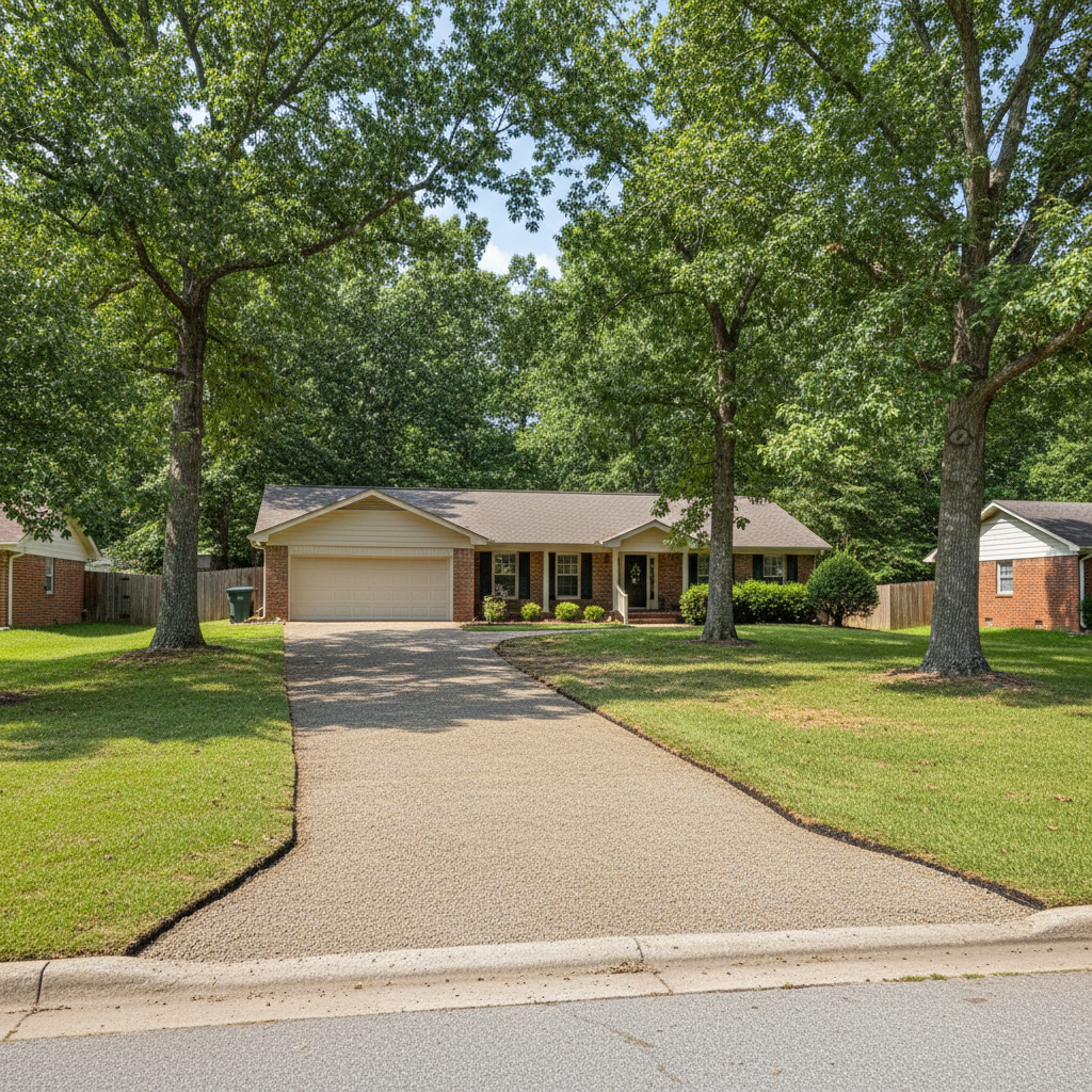 Completed asphalt milling work at a residential property in Montgomery, AL