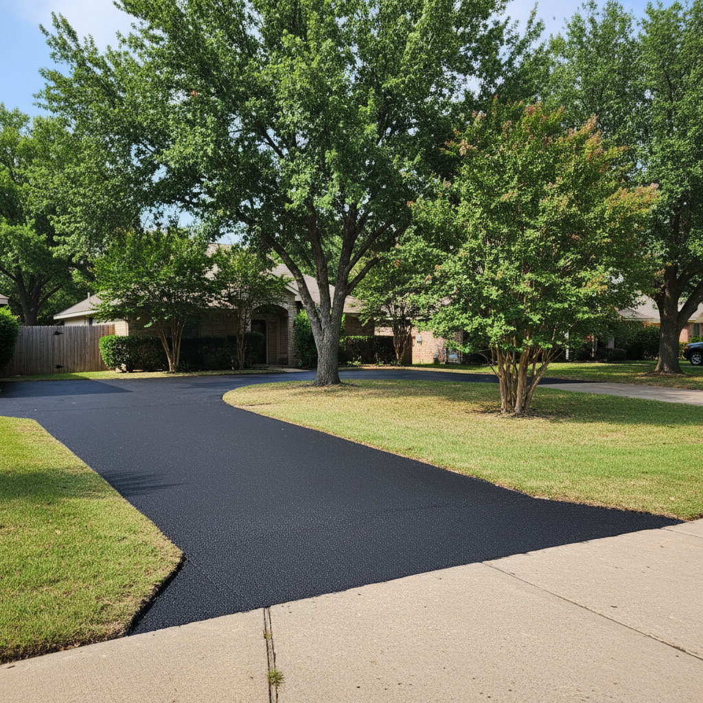 Completed slurry coating work at a residential property in Temple, TX