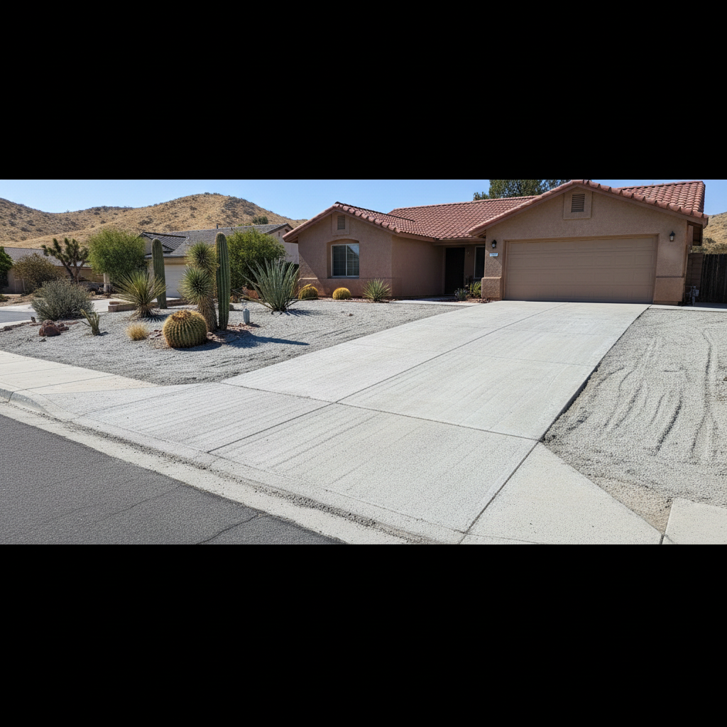 Completed asphalt milling work at a residential property in Banning, CA