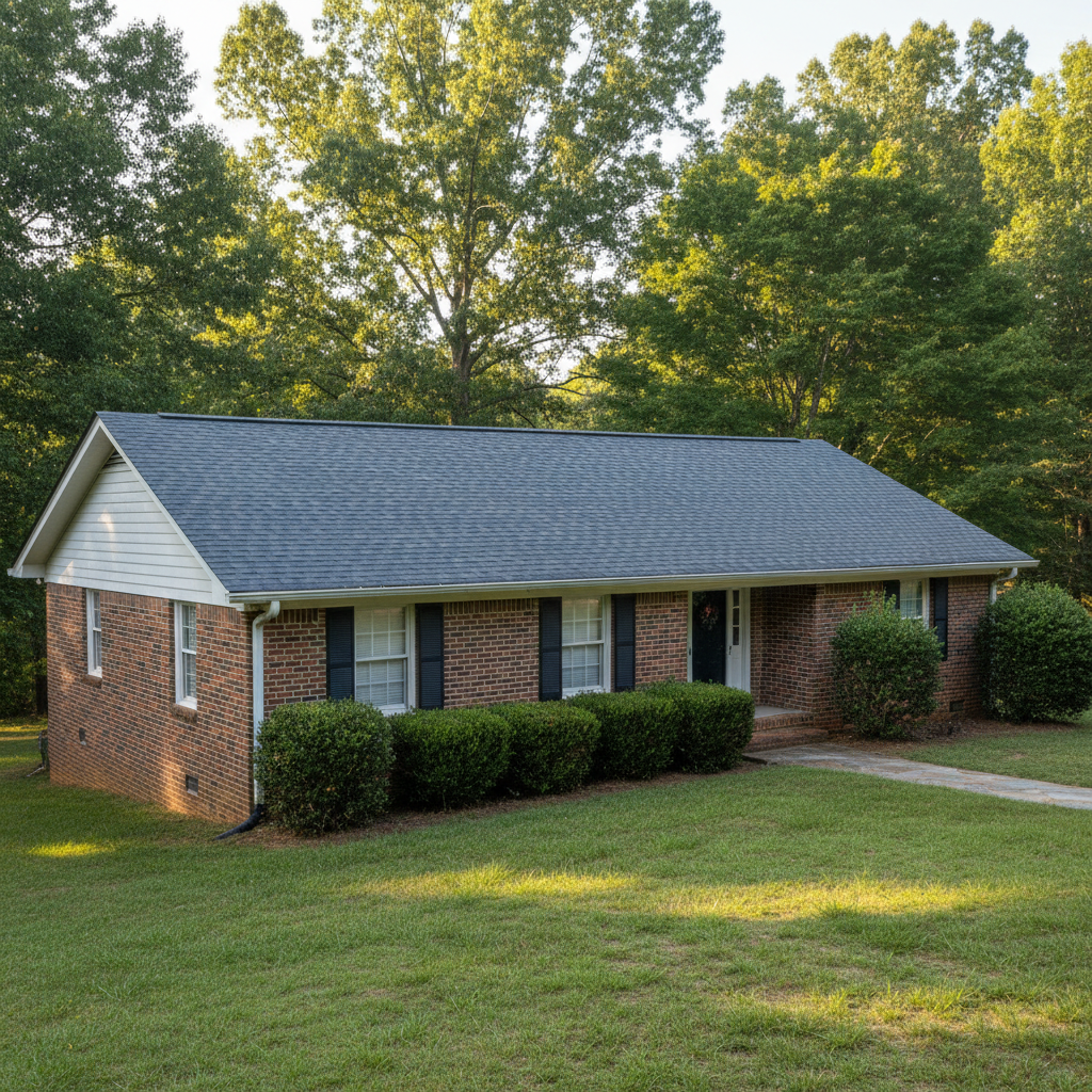 Completed storm damage repair work at a residential property in Louisburg, NC