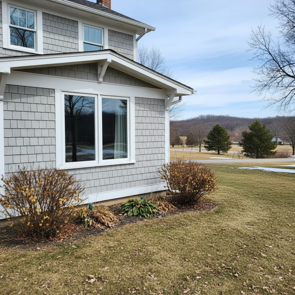Completed window repair work at a residential property in Pittsburg, KS