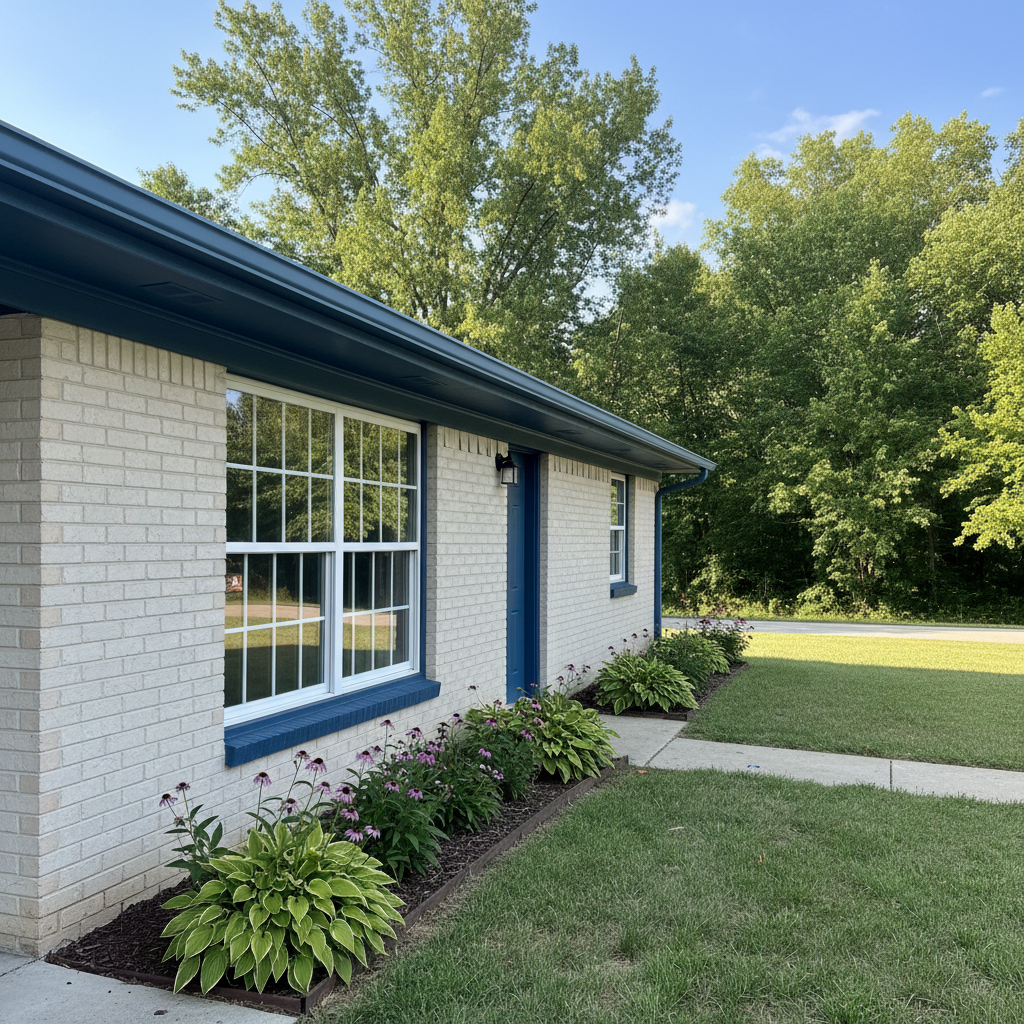 Completed storm window installation work at a residential property in Pittsburg, KS