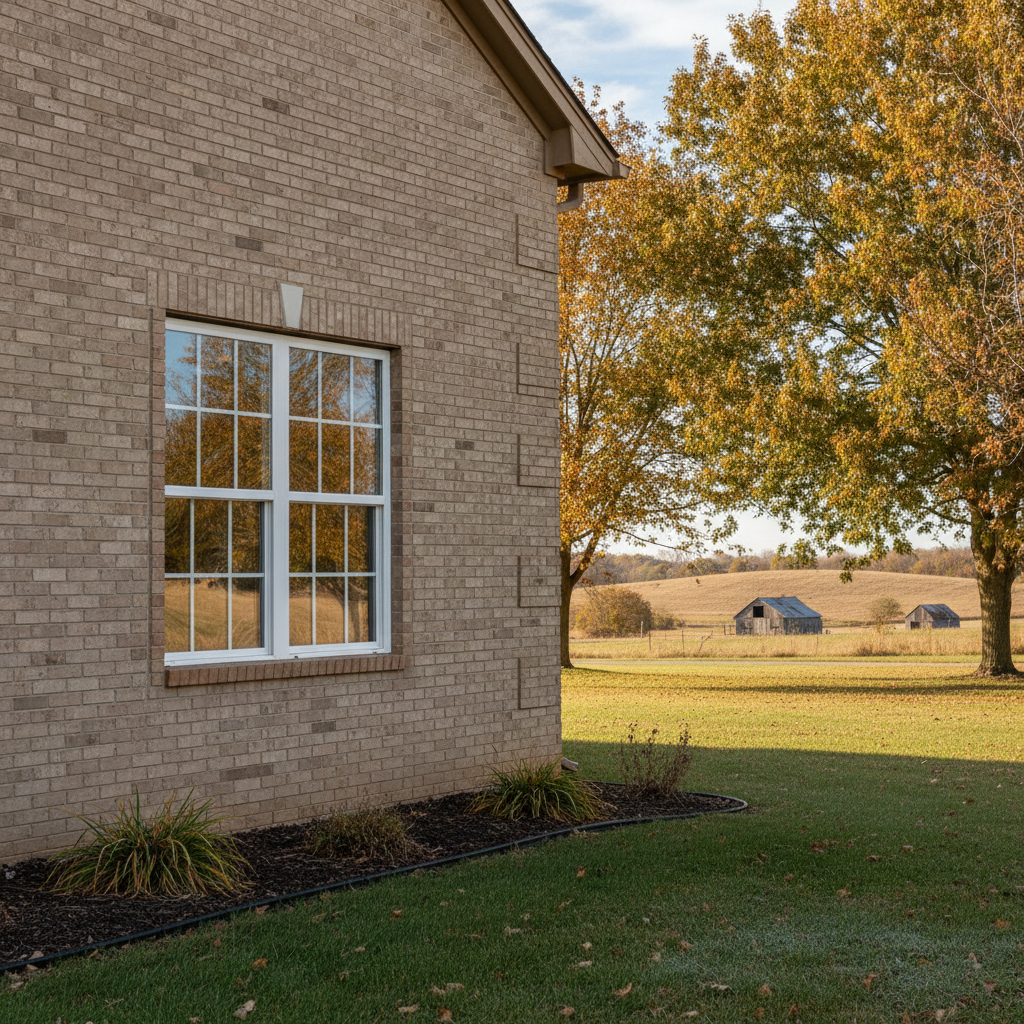 Completed window installation work at a residential property in Pittsburg, KS