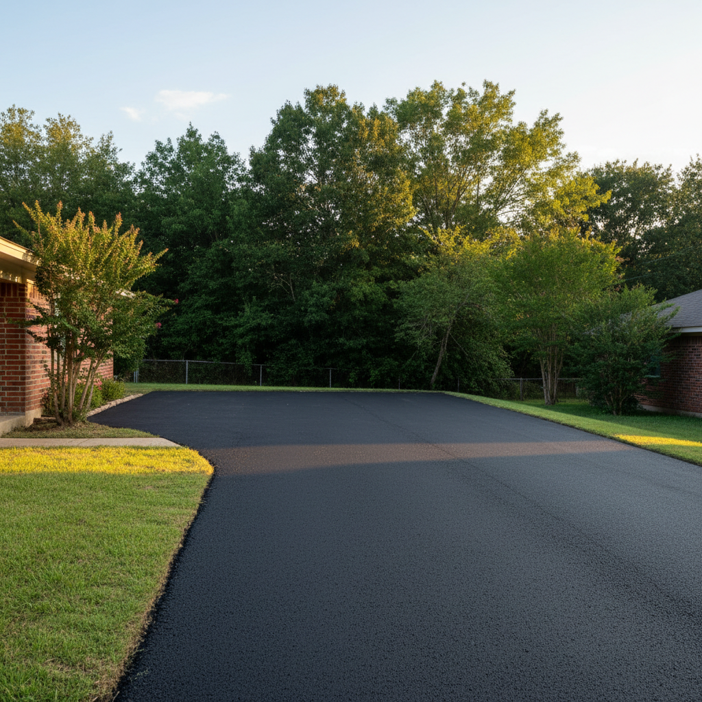 Completed commercial asphalt work at a residential property in Temple, TX
