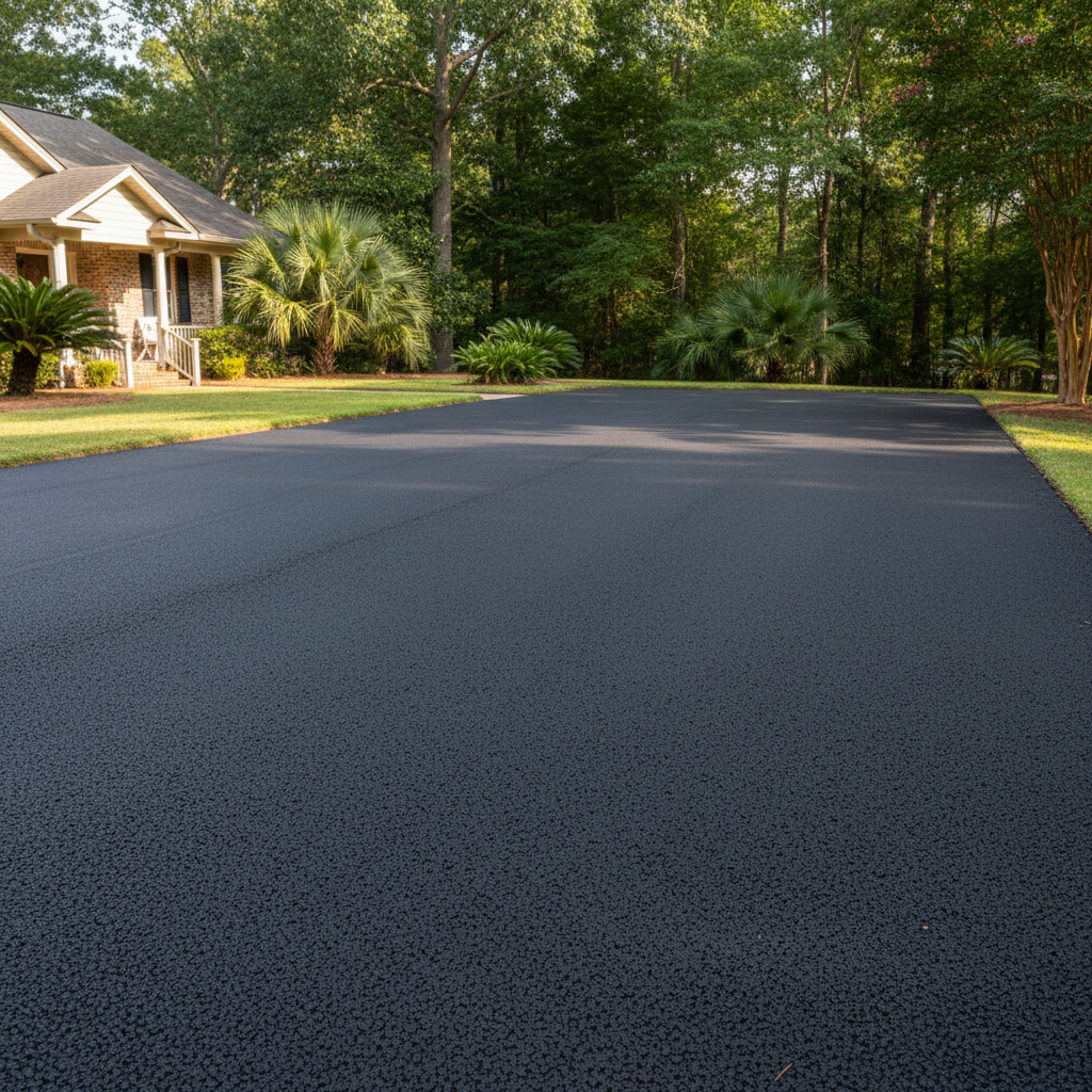 Completed commercial asphalt work at a residential property in Montgomery, AL