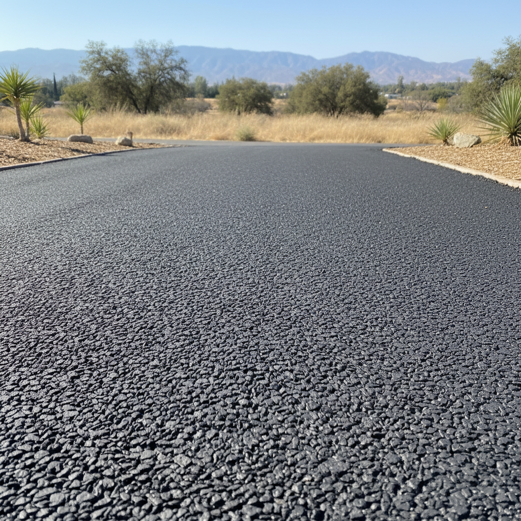 Completed asphalt milling work at a residential property in Banning, CA