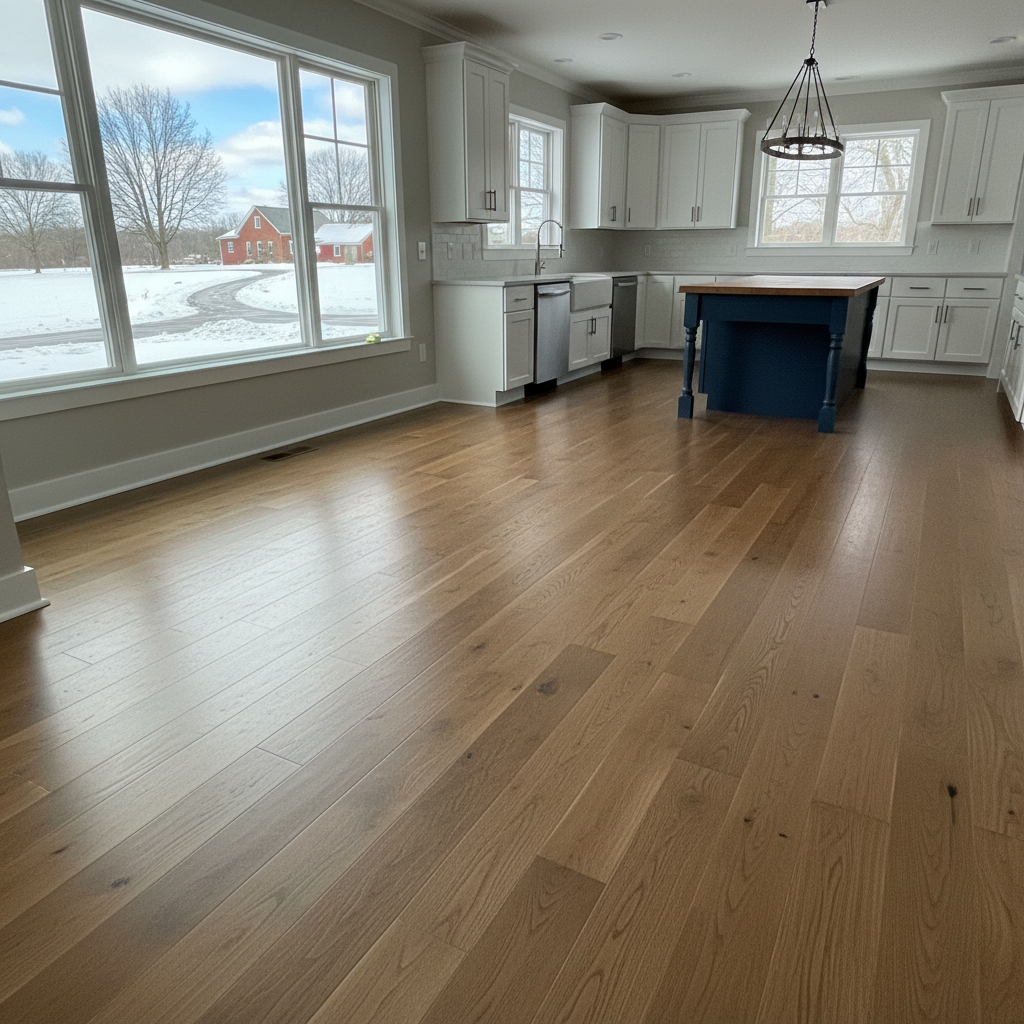 Completed kitchen flooring work at a residential property in Galena, IL