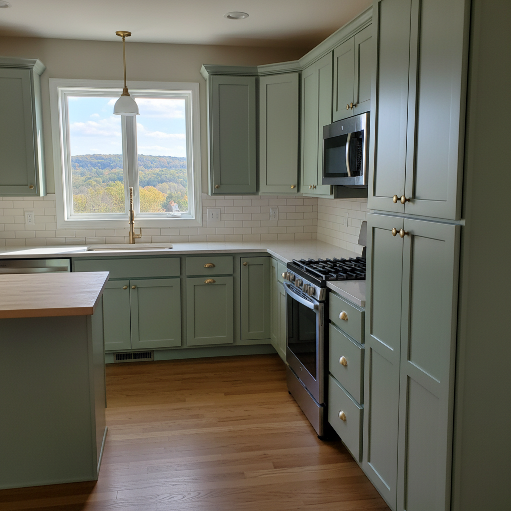 Completed cabinet installation work at a residential property in Galena, IL