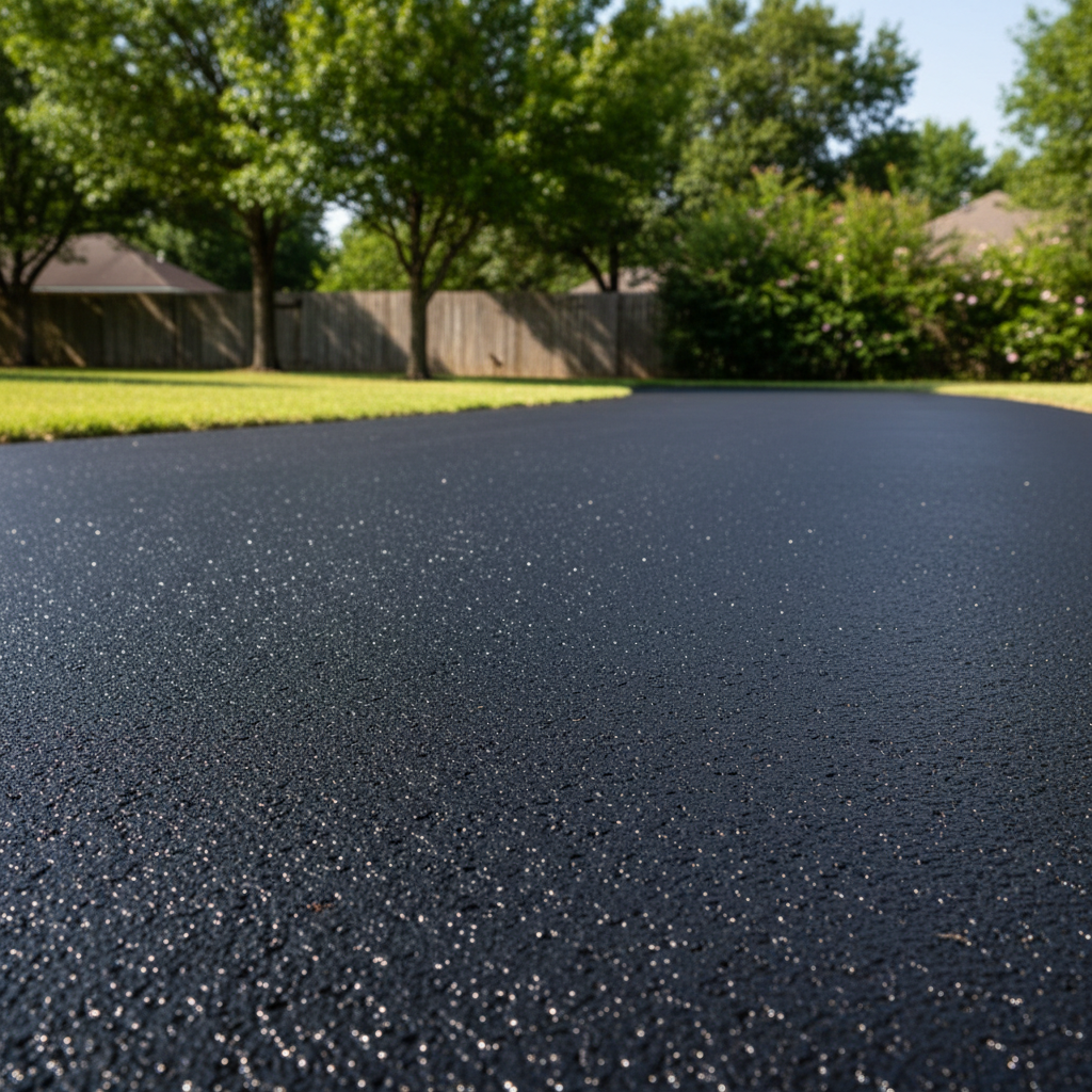 Completed residential asphalt work at a residential property in Temple, TX