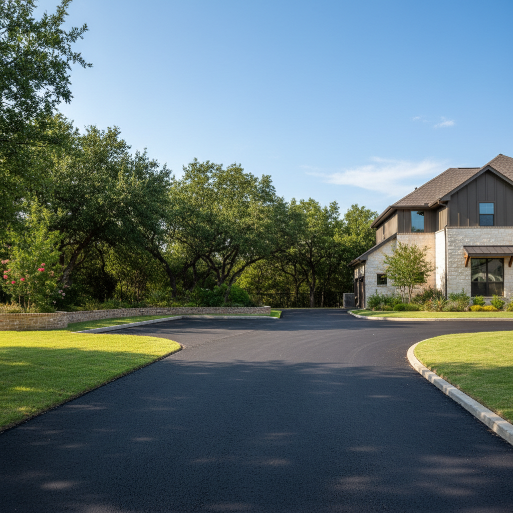 Completed commercial asphalt work at a residential property in Temple, TX