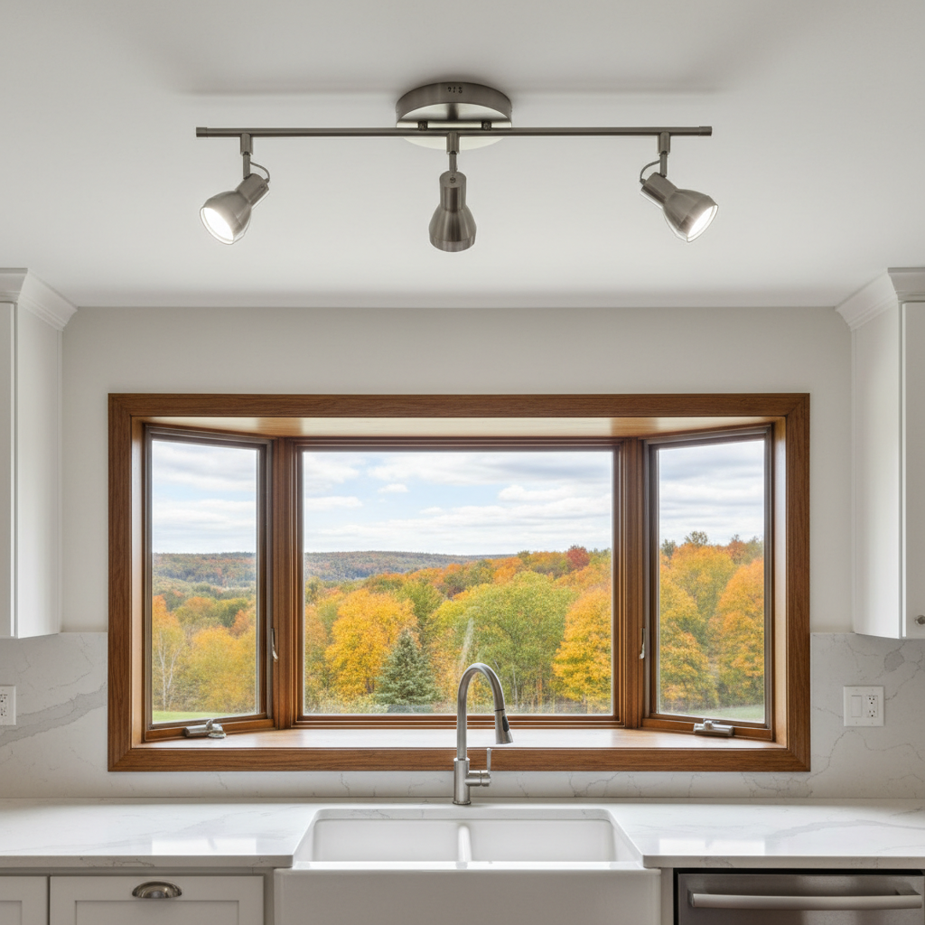 Completed kitchen lighting work at a residential property in Galena, IL
