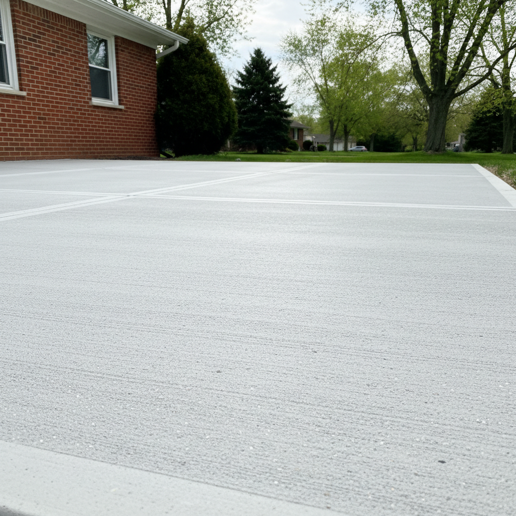 Completed concrete patios work at a residential property in Cicero, IL