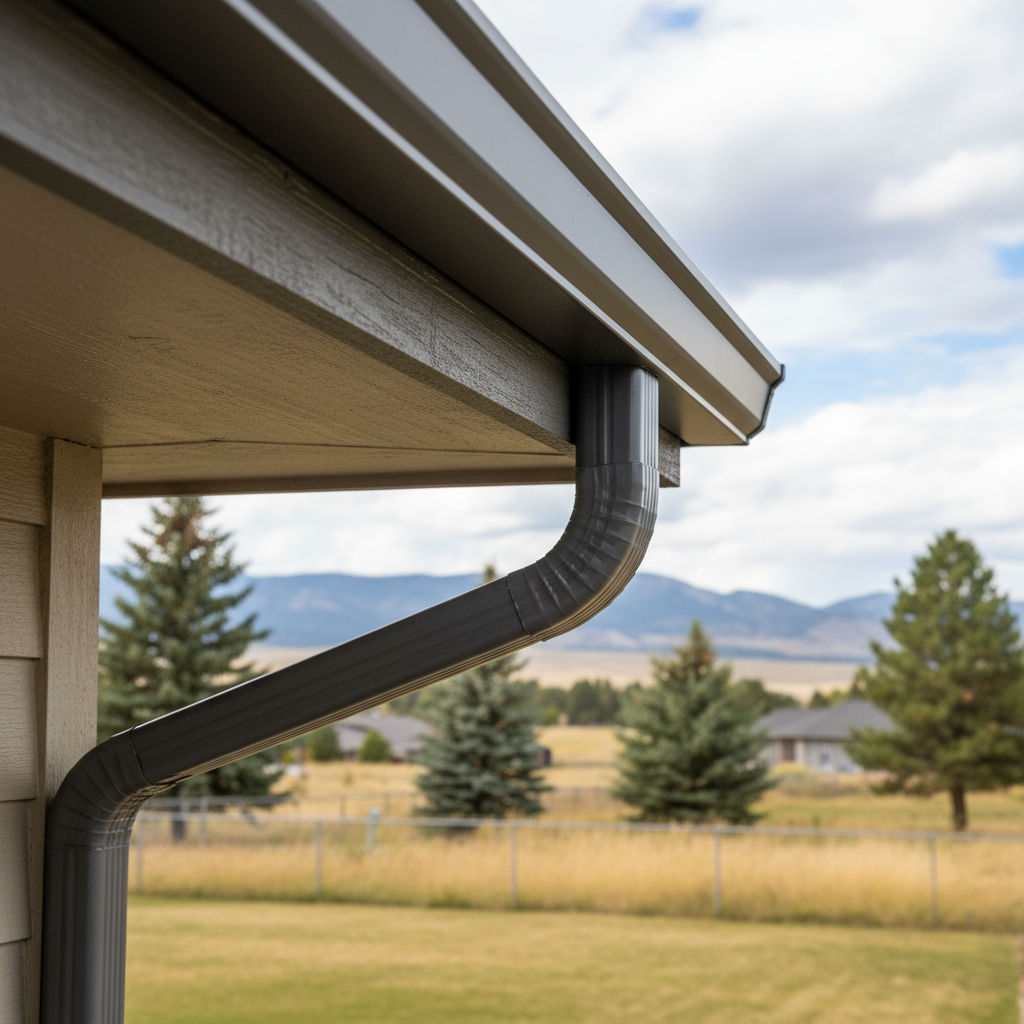 Completed gutter replacement work at a residential property in Great Falls, MT