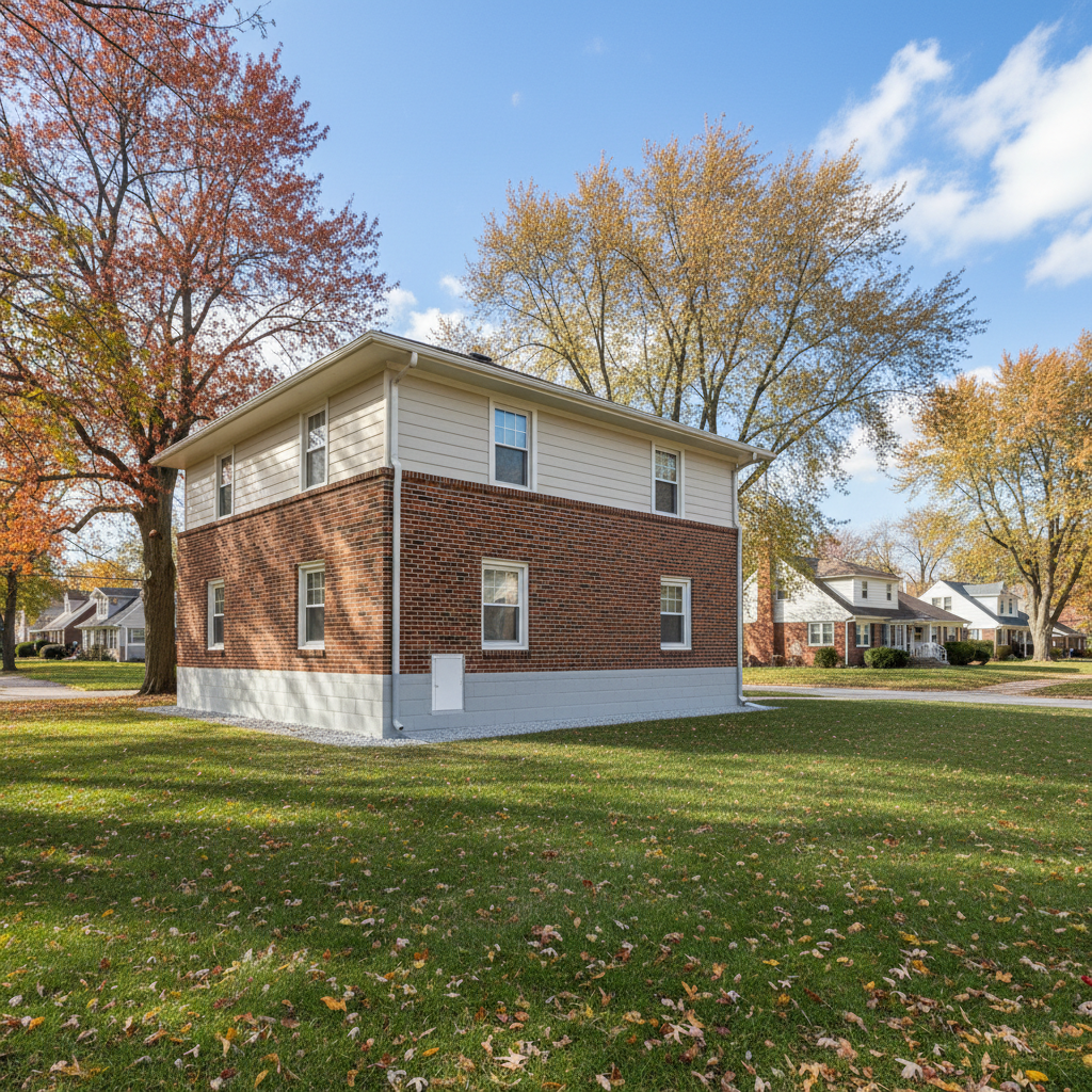 Completed basement insulation work at a residential property in Wheaton, IL