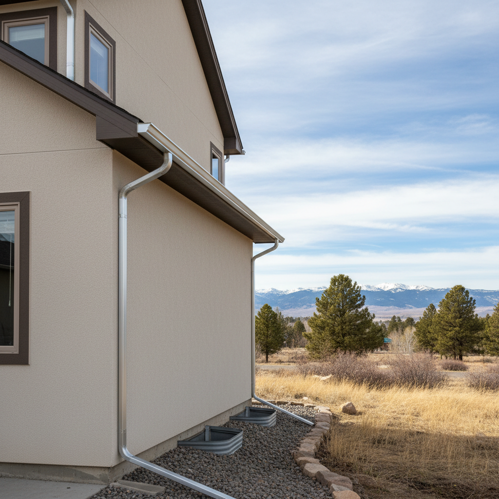 Completed seamless gutter installation work at a residential property in Great Falls, MT