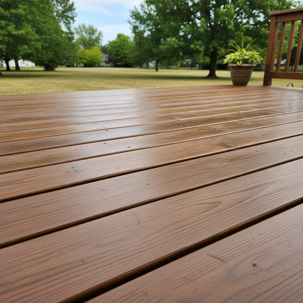 Completed deck painting & staining work at a residential property in Fremont, NE