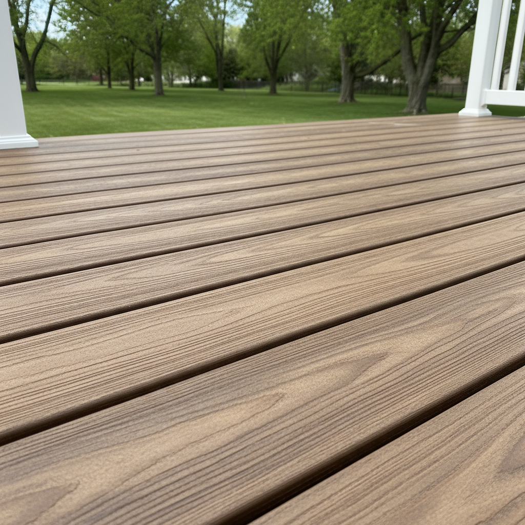 Completed trex decks work at a residential property in Fremont, NE