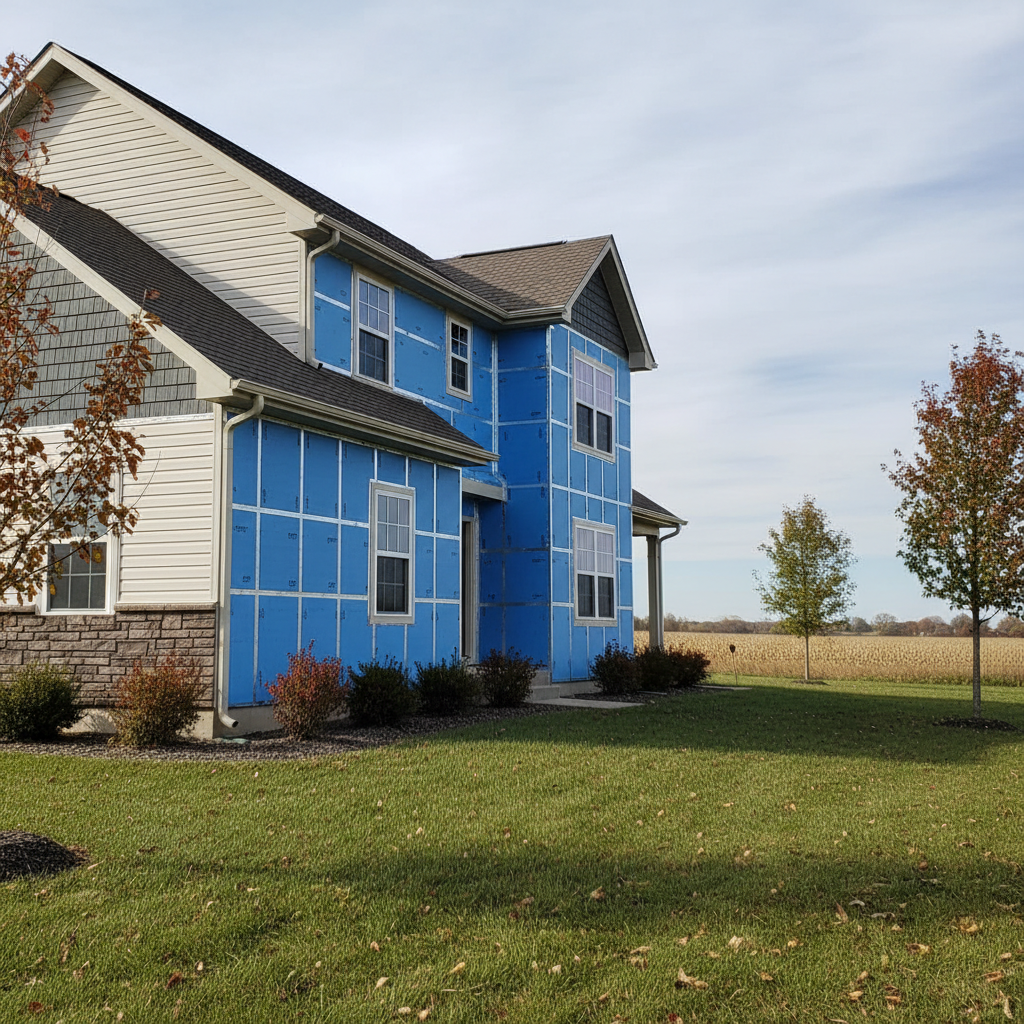 Completed insulation installation work at a residential property in Pittsburg, KS