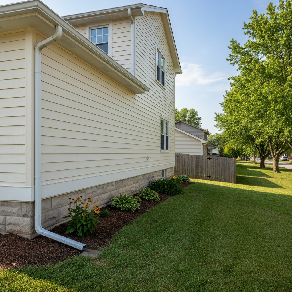 Completed siding cleaning work at a residential property in Pittsburg, KS