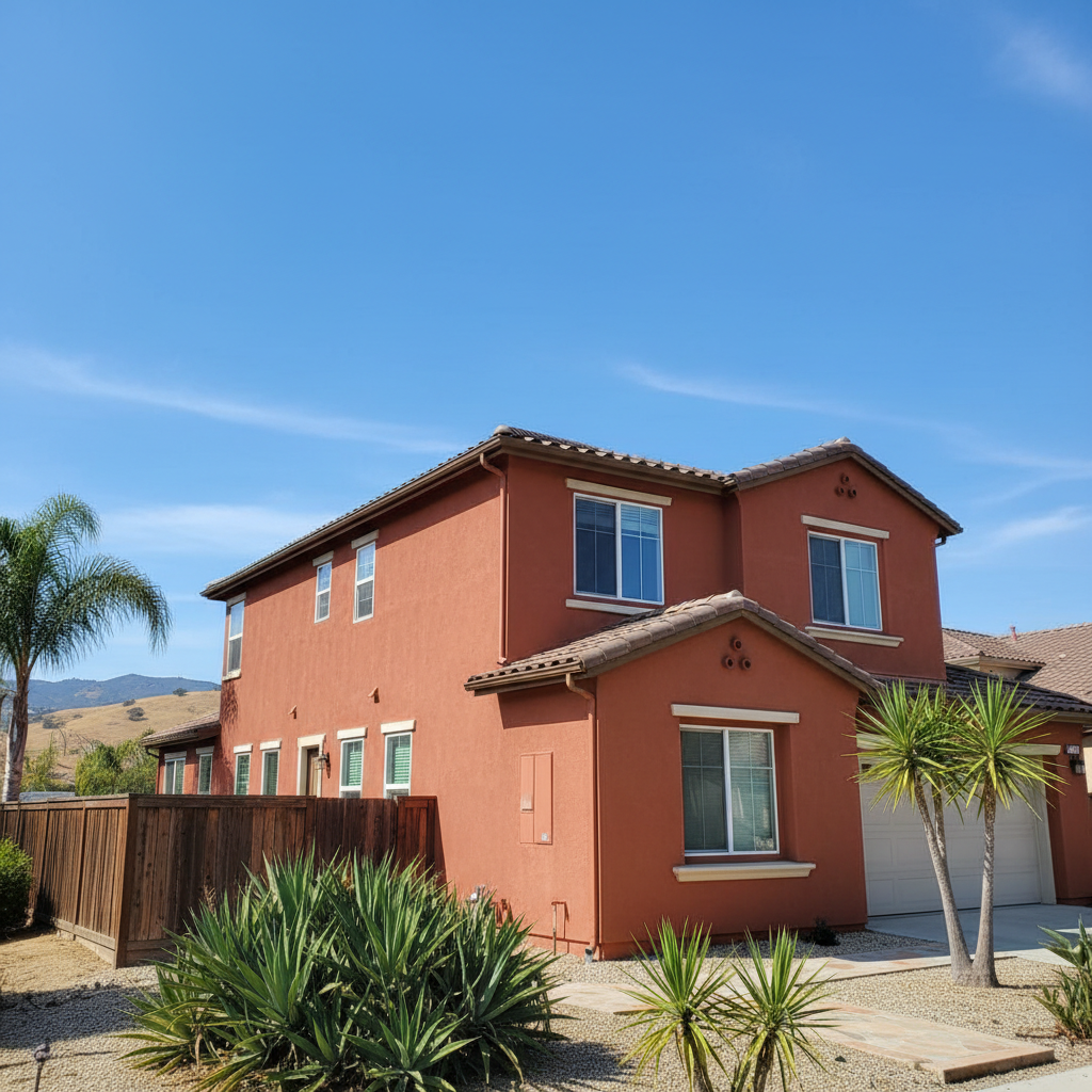 Completed stucco redashing work at a residential property in Santa Ana, CA