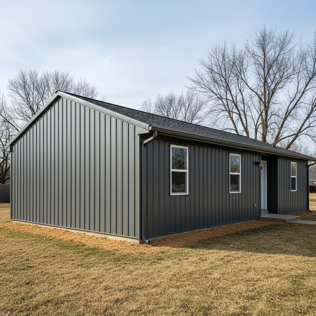 Completed metal siding work at a residential property in Pittsburg, KS