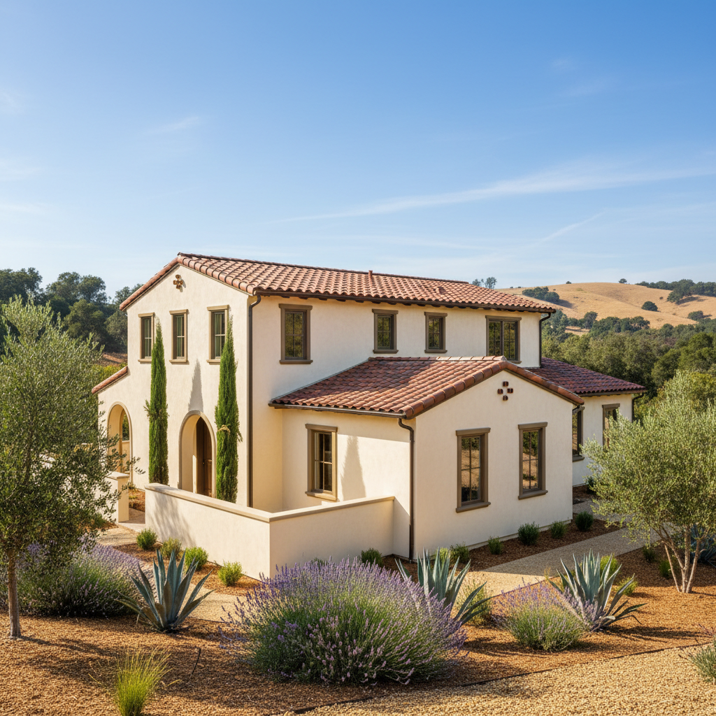 Completed stucco painting work at a residential property in Los Altos, CA