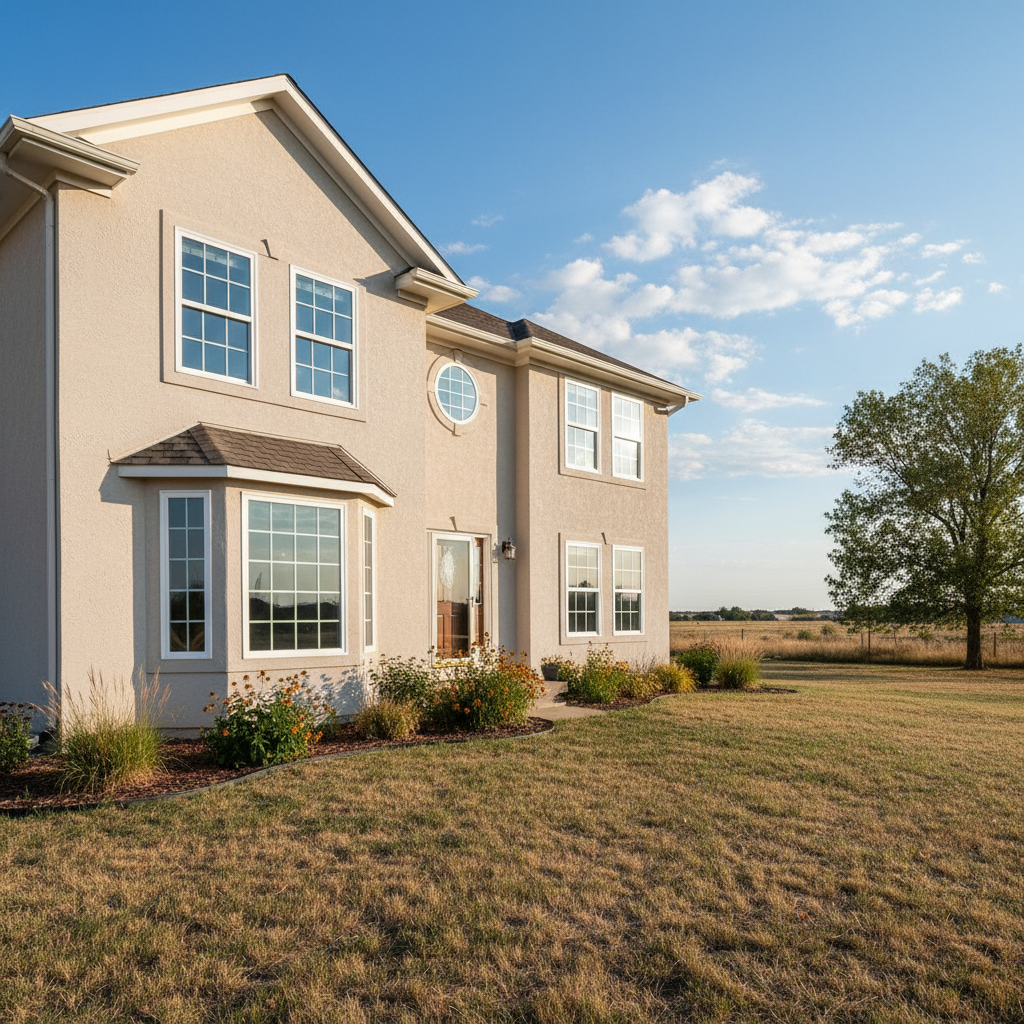 Completed window repair work at a residential property in Garden City, KS