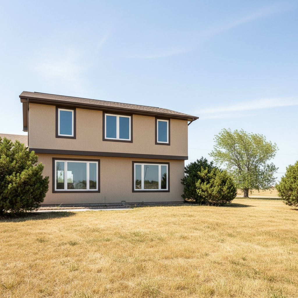 Completed commercial window installation work at a residential property in Garden City, KS