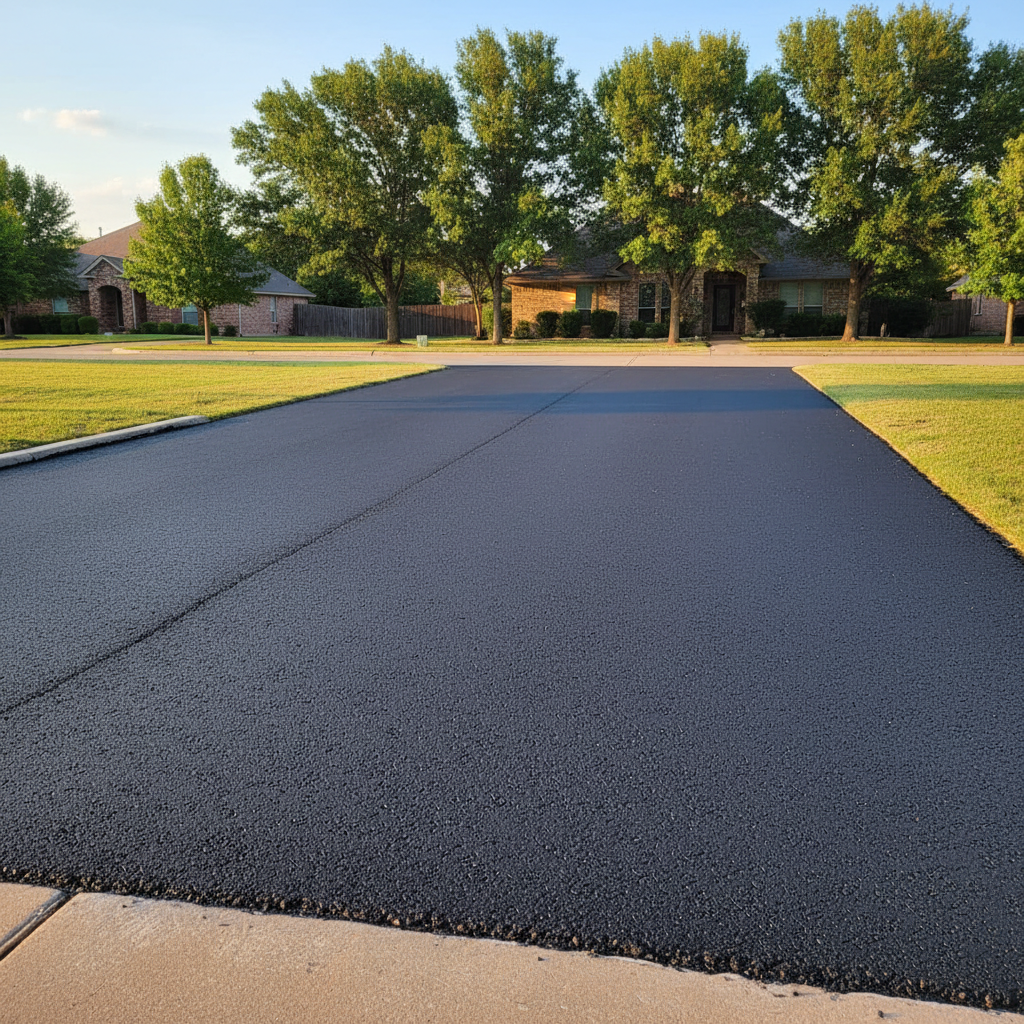 Completed commercial asphalt work at a residential property in Irving, TX
